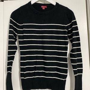 Black and white striped sweater